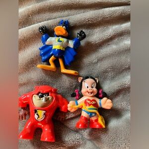 Vintage 1991 McDonald's Happy Meal DC LOONEY TUNES Super Heroes 3 piece set